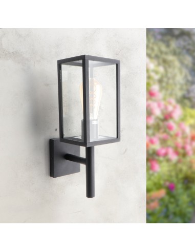 Deckenleuchte Ducte M LEDME E27 IP44 Stahl Glas
