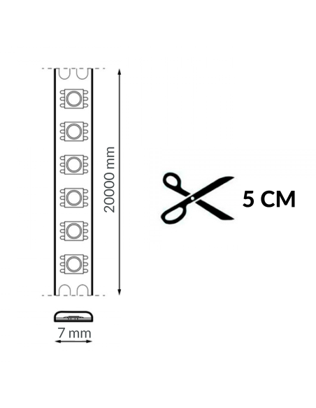 12V SMD Flexilight Red LED Strip IP44 60 LEDs/m 20m
