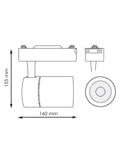 Fast Track Black LED Spotlight 30W Single Phase CCT 2