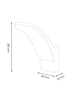 LED Wall Light Winni Black 12W Outdoor IP54 IK8 2