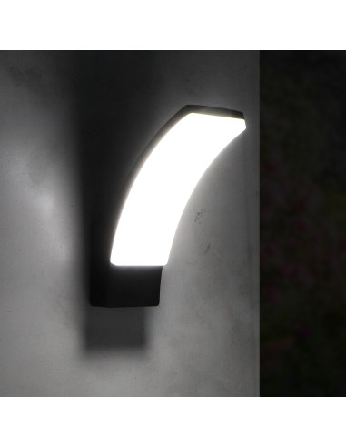 LED Wall Light Winni Black 12W Outdoor IP54 IK8