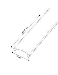 Black diffuser roll M LEDME PC 28 mm x 30 m 2