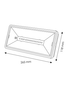 LED Emergency Light 3W Waterproof IP54 with Battery 2