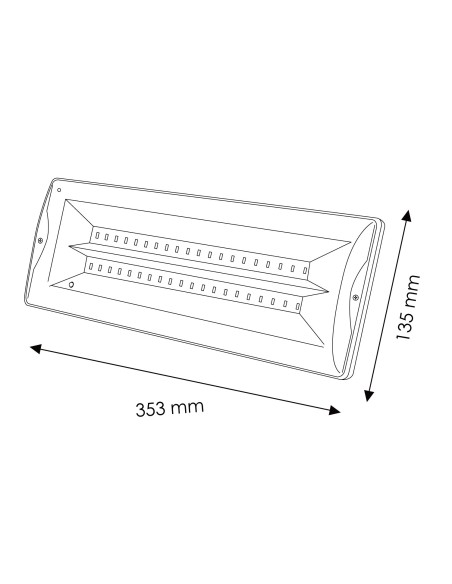 LED-E Notleuchte 3W mit Batterie IP20