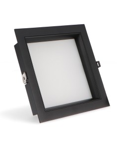 Foco Downlight LED Black Square 30W CCT, 3300 lúmenes, Aluminio