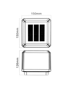 Faro LED solare wireless CCT 160 lumen IP65 2