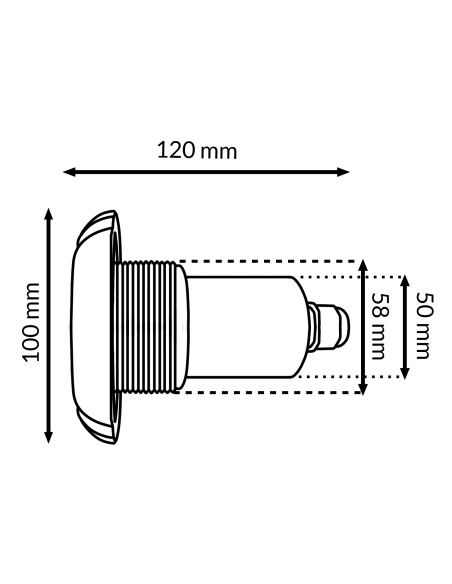 LED-Scheinwerfer Swin 7W für Schwimmbad 3000K