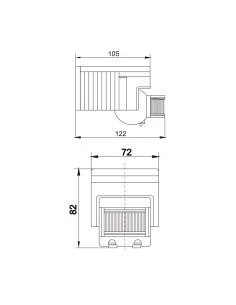 Surface motion detector M LEDME PIR 180° IP44 2