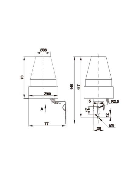 Sensor de Luz Crepuscular M LEDME 10A IP44