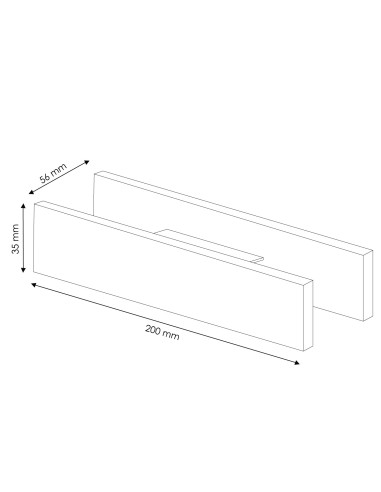 Union droite pour barre LED Trunk DSC en aluminium avec clip