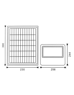 Milan 15W LED Milan Solar Projector 2200 lumens 6000K 2