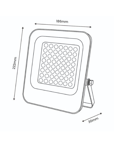 Projecteur LED Napoli Plus 50W 4000K Source Osram