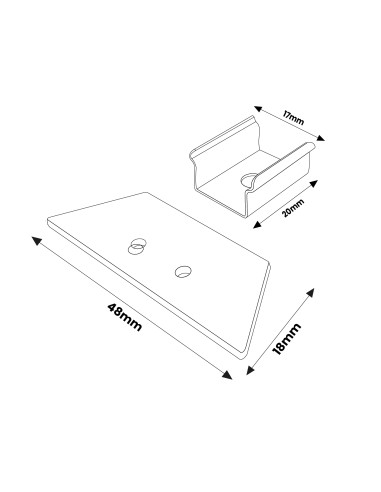 Caps and clips for LM3829 profile PC