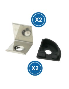 Kit di 2 tasselli e staffe per profilo LM3744