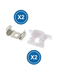 Kit 2 tappi e 2 graffe per profilo Lm3739 marca M LEDME
