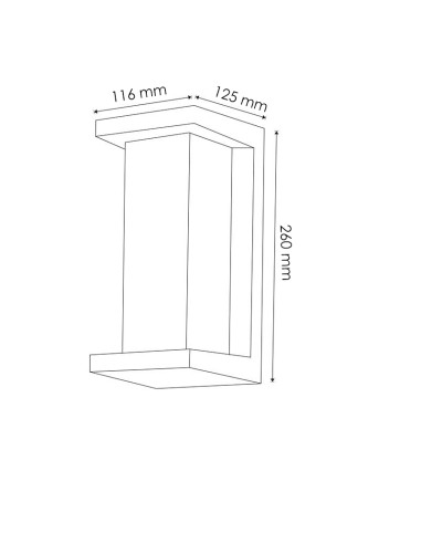 LED Wall Light Metse 10W 3000K M LEDME