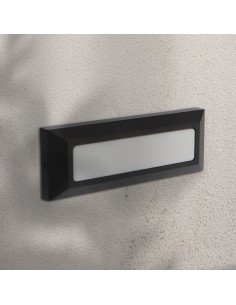 LED Wall Long Surface Beacon Black 5W IP54 3000K
