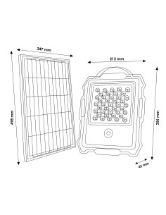 LED Solar Spotlight Projector Jeff 200W 6000K with Camera 2