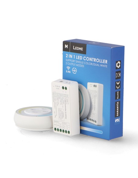 Controller regolatore LED monocromatico CCT M LEDME 12-24V con telecomando RF
