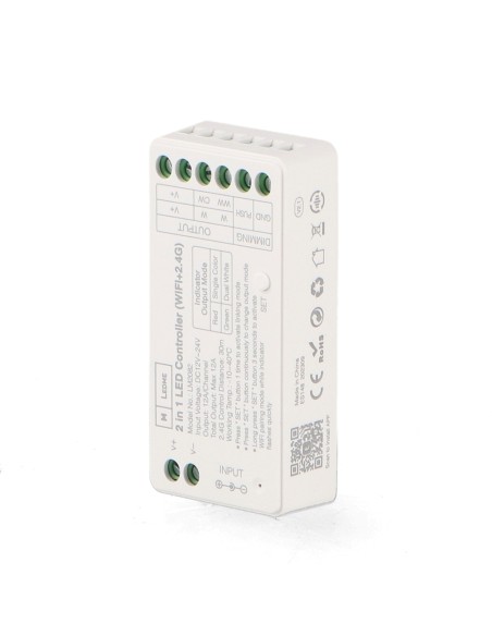Controller regolatore LED monocromatico CCT M LEDME 12-24V con telecomando RF