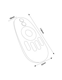 Telecomando RF per controller LED monocromatico e CCT 4 zone M LEDME 2