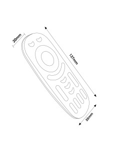 RF Remote for LED RGB+CCT Controller 4 Zones M LEDME 2