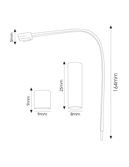 Adattatore per striscia LED 220Vac Half