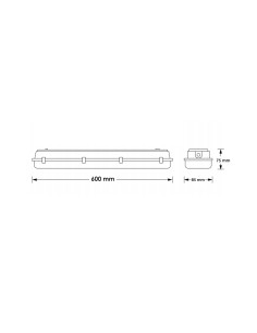 Écran étanche LED Proline 18W 600mm CCT Connectable 2