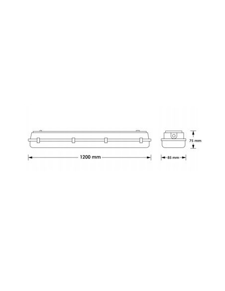 Écran étanche LED Proline 40W 1200mm CCT Enchaînable IP65