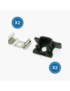 Kit 2 tappi e 2 fermagli profilo LM3722 M LEDME PC