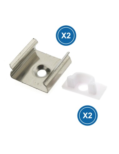 Pack 2 tappi e 2 graffe per profilo LM3702