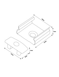 Pack 2 tappi e 2 graffe per profilo LM3702 2