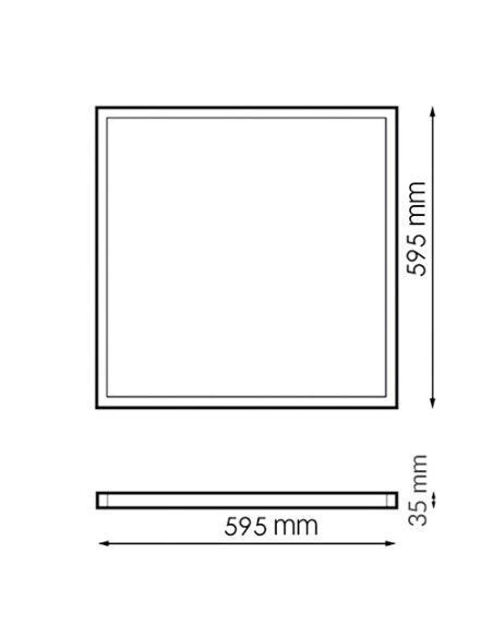 Bure Series LED Panel 60x60 cm 42W Philips Flicker Free Driver