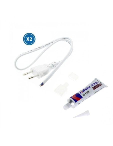 Adapter cable for LED strip 220VAC 250x6 mm