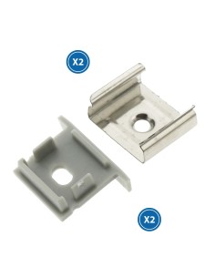Pacco 2 tappi e 2 graffe per profilo Lm3767