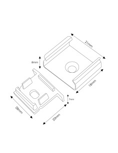 Pacco 2 tappi e 2 graffe per profilo Lm3767 2