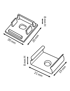Kit 2 tappi e 2 grappe per profilo LM3765 2