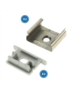 Tapones y grapas para perfil LM3763, 20 unidades