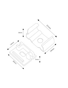 Tappi e morsetti per profilo LM3757 20 pezzi 2