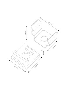 Kit 2 tappi e 2 morsetti per profilo LM3743 marca M LEDME 2
