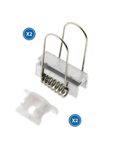 Kit 2 tappi e 2 fermagli per profilo Lm3725