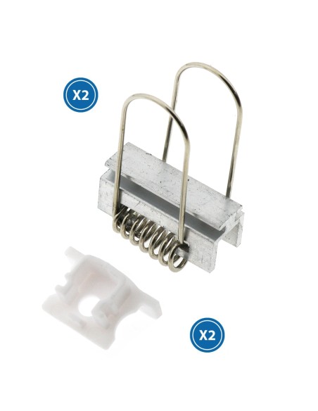 Pack 2 Tampões e 2 Grampos para Perfil Lm3725