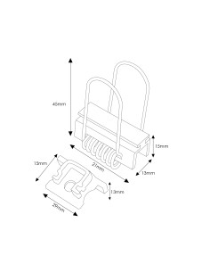 Kit 2 tappi e 2 fermagli per profilo Lm3725 2