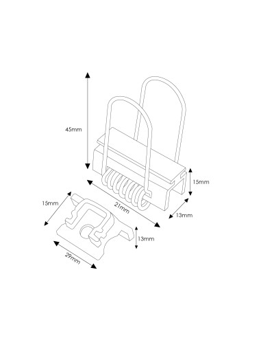 Pack 2 Tampões e 2 Grampos para Perfil Lm3725