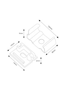 Kit 2 tappi e 2 graffe per profilo LM3709 marca M LEDME 2