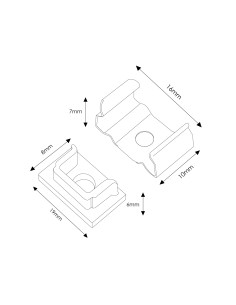 Pacco 2 tappi e 2 graffe per profilo Lm3701 2