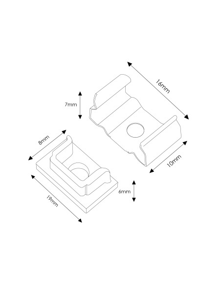 Pack 2 Tampões e 2 Grampos para Perfil Lm3701