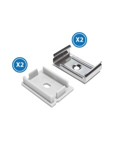 Pack 2 Tampões e 2 Grampos Perfil LM3779 Material PC