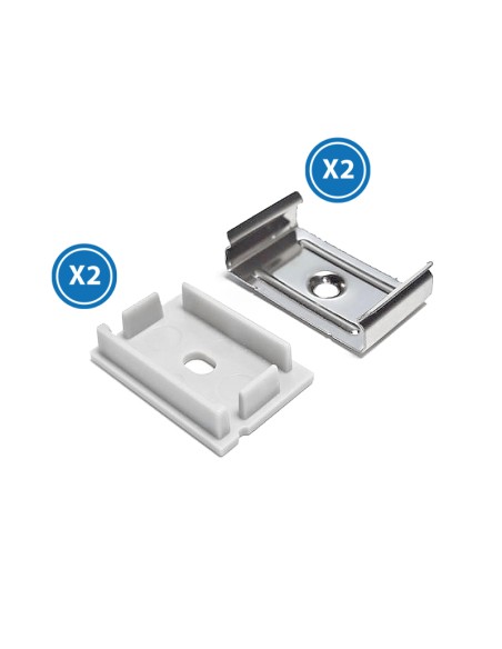 Pack 2 Tampões e 2 Grampos Perfil LM3779 Material PC