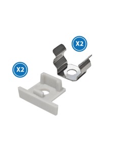 Tampões e grampos para perfil LM3745, 20 unidades